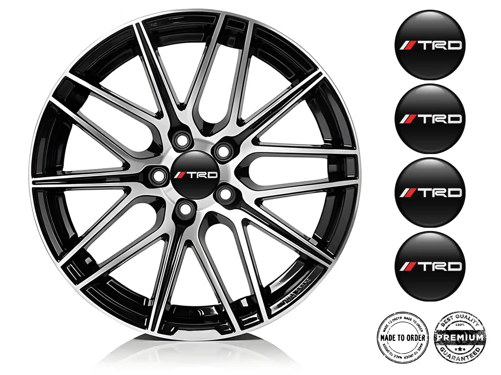 Toyota TRD Calcomanías Bombadas Personalizadas Etiquetas de Autos